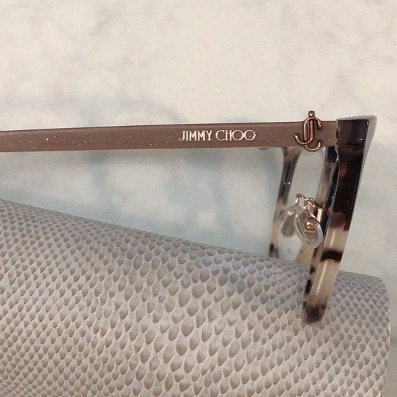 Jimmy Choo JC310/G 00T4 53 Havana Pink Eyeglasses - Picture 4 of 8